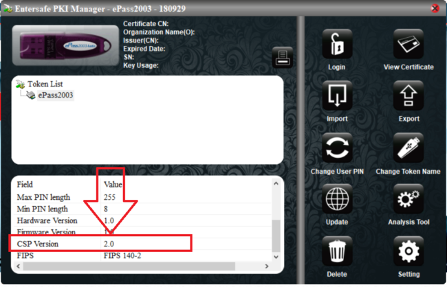 Unblock or Reset Password of ePass 2003 Token CSP Version 2.0