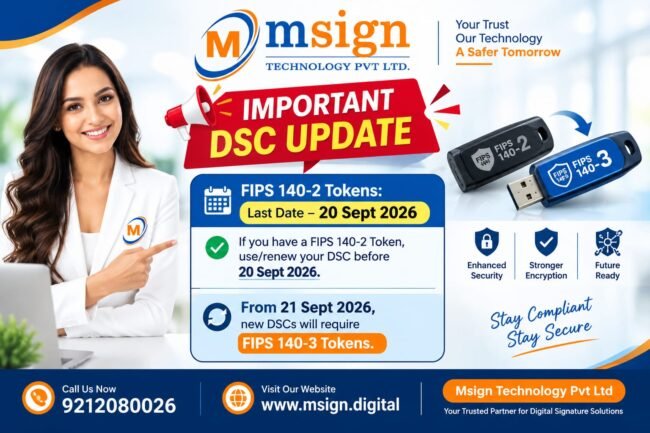 FIPS 140-2 Level DSC Tokens to be Discontinued FIPS 140-2 DSC Tokens to be Discontinued